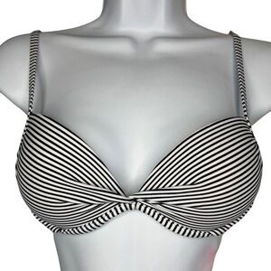 Xhilaration navy and white push up bikini TOP